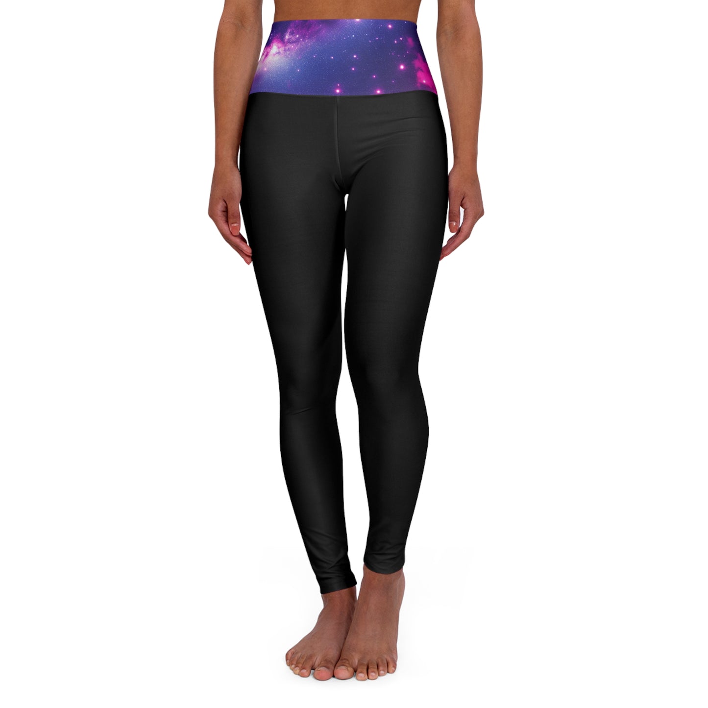 Cosmic High Waisted Yoga Leggings, Galaxy Print Leggings, Workout Tights, Athleisure, Gift for Yoga Lovers, Fitness Apparel