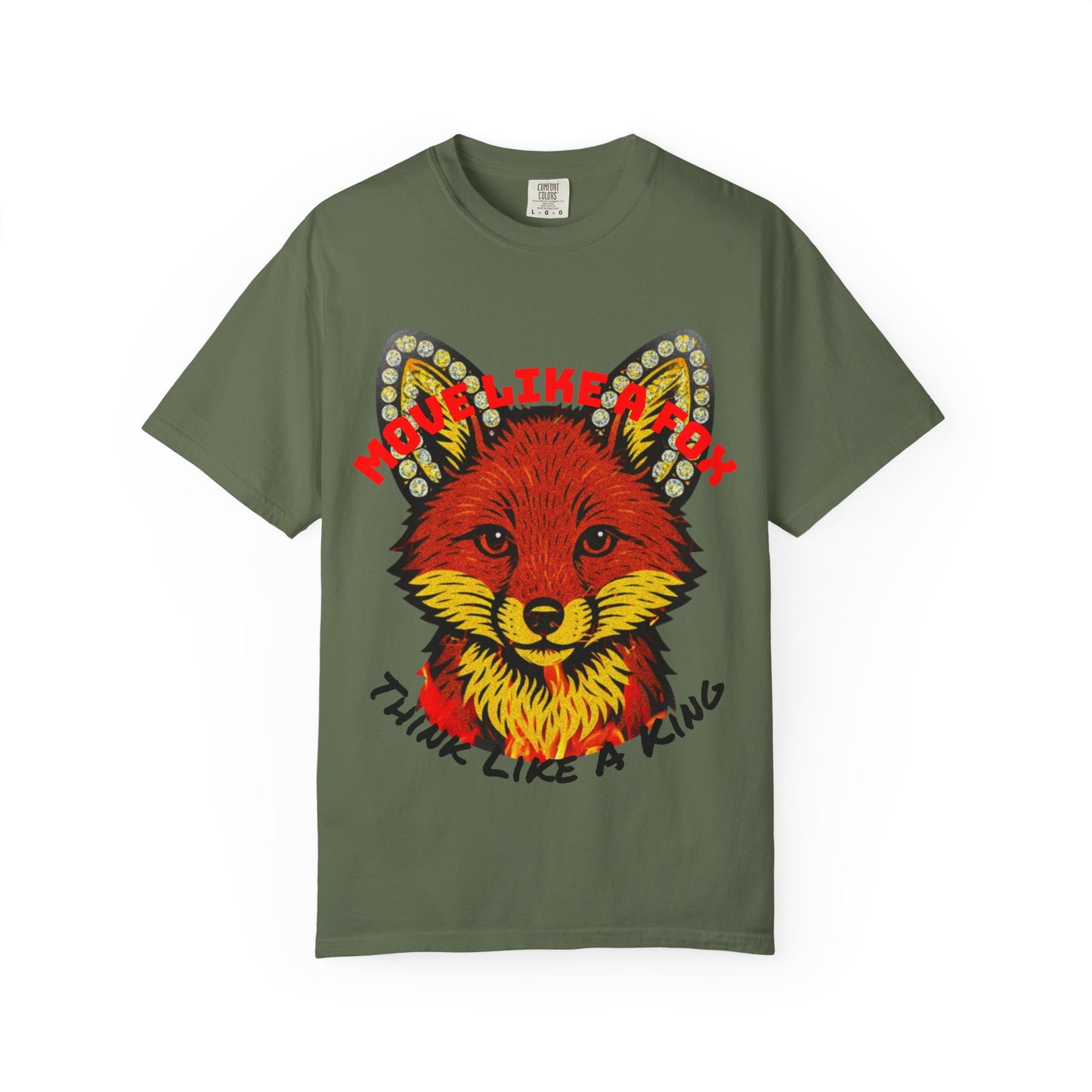 Bold Fox Graphic Unisex T-Shirt | Think Like A King | Motivational Tee, Unique Gift, Animal Lover Style, Casual Wear, Summer Essential