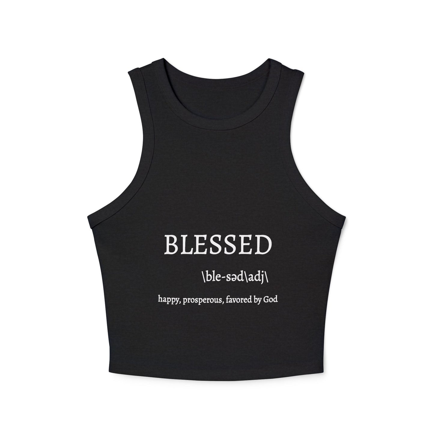 Blessed Racer Tank Top for Women - Faith-Inspired Activewear