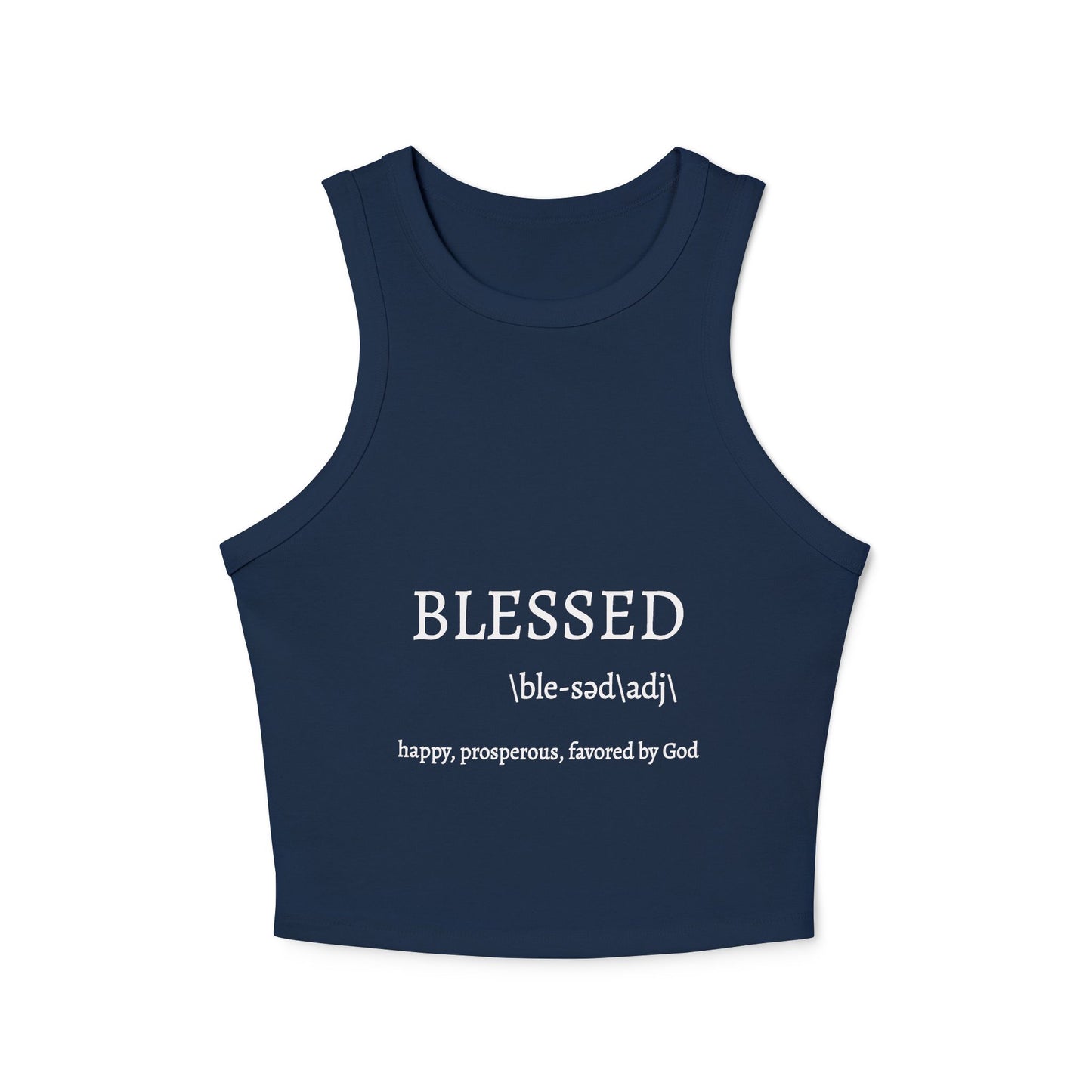 Blessed Racer Tank Top for Women - Faith-Inspired Activewear