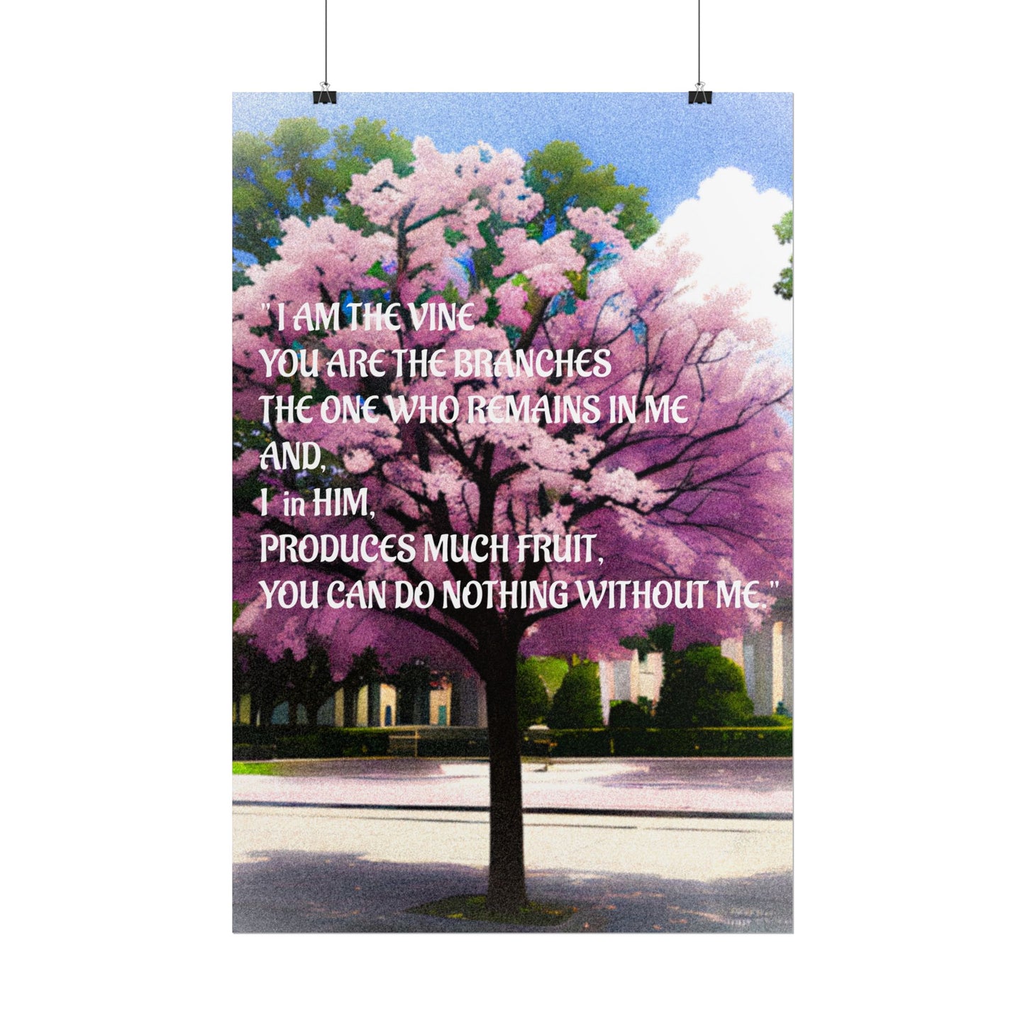 Inspirational Nature Rolled Poster, Motivational Wall Art, Home Decor, Gift for Friends, Church Decor, Spiritual Quote