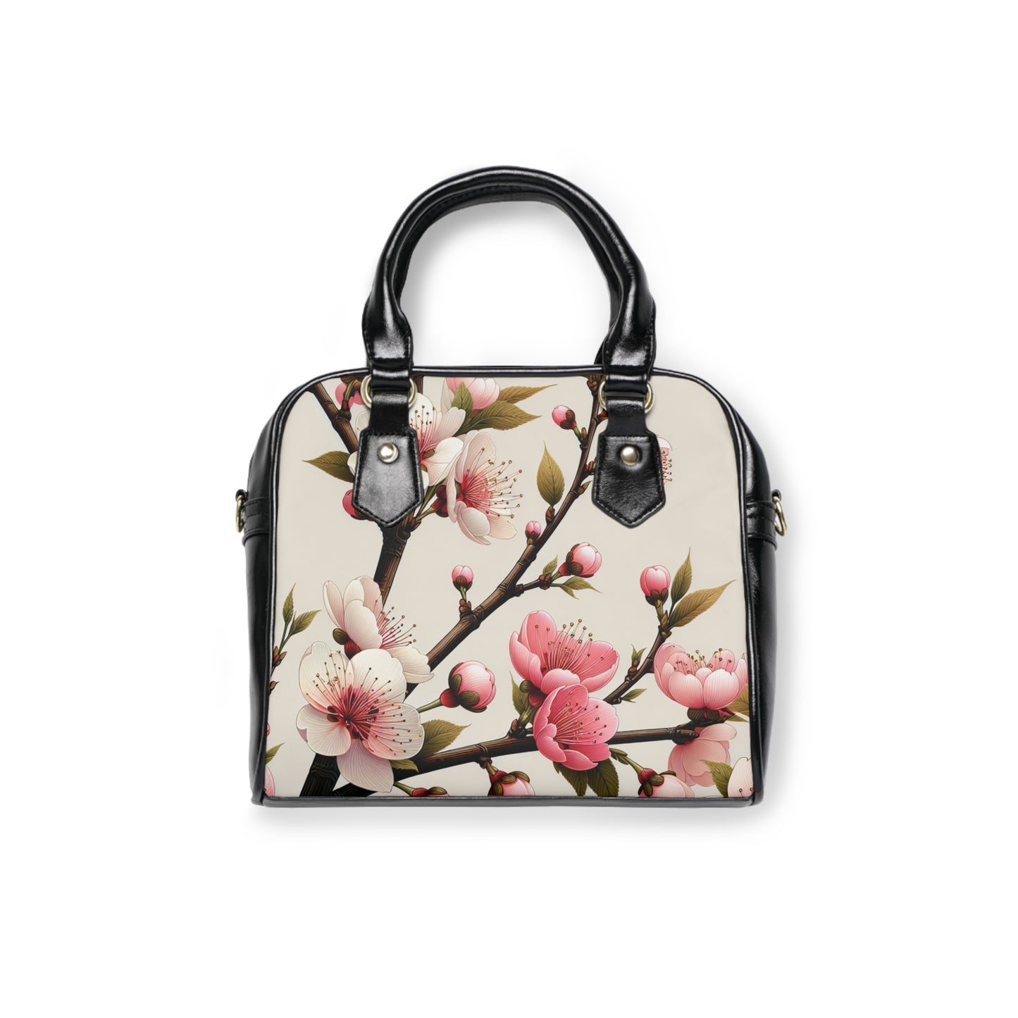 Floral Print Shoulder Handbag, Stylish Tote Bag, Spring Fashion Accessory, Mother's Day Gift, Everyday Use Bag