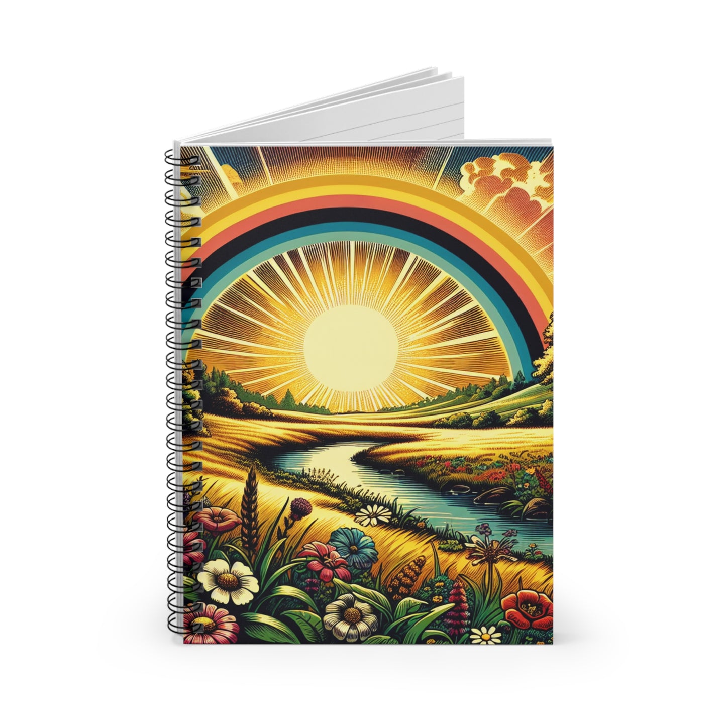 Vibrant Landscape Spiral Notebook - Inspired by Nature, Great for Journaling, Doodling, Gift for Students, Nature Lovers, Creative Writing