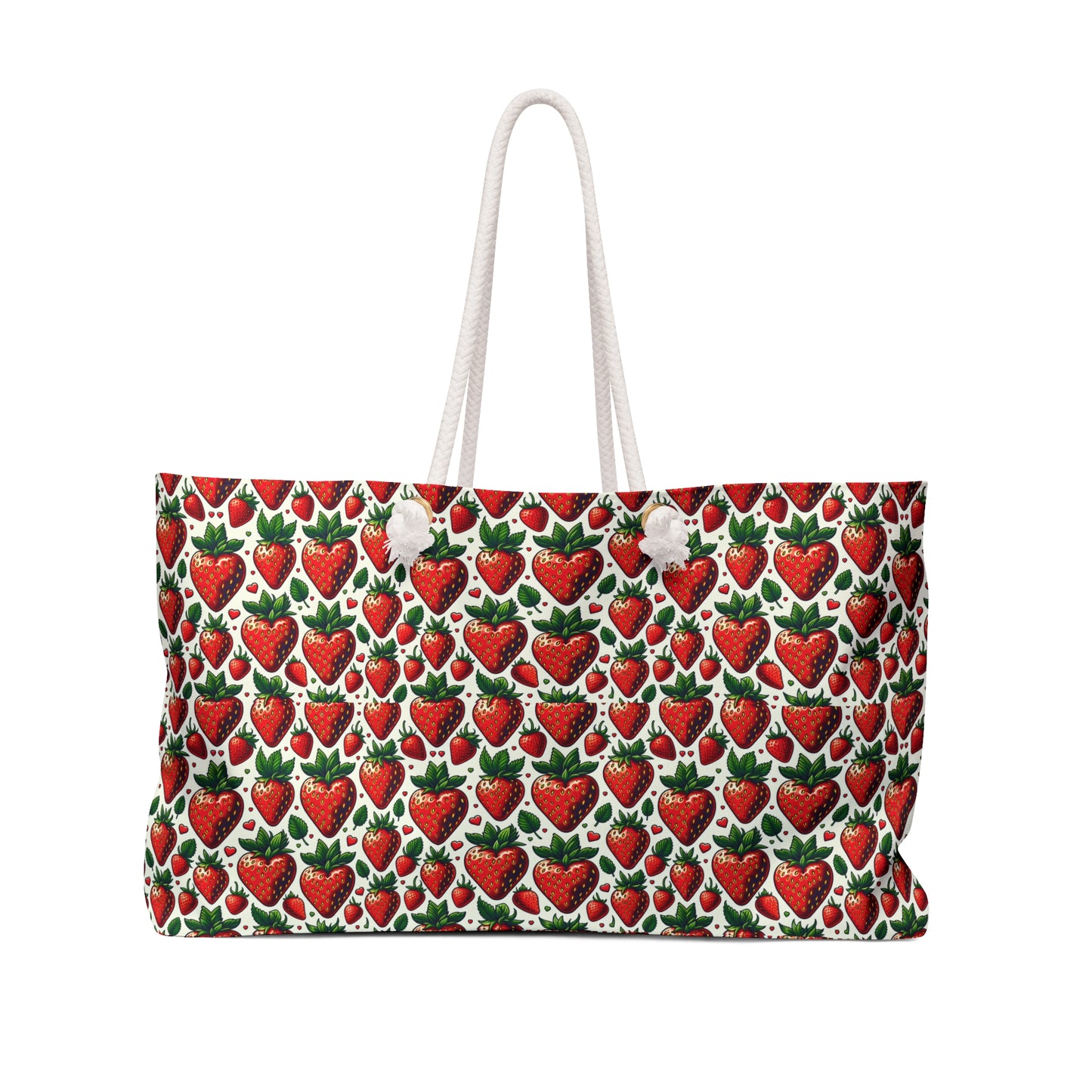 Strawberry Pattern Weekender Bag - Perfect for Getaways and Summer Fun