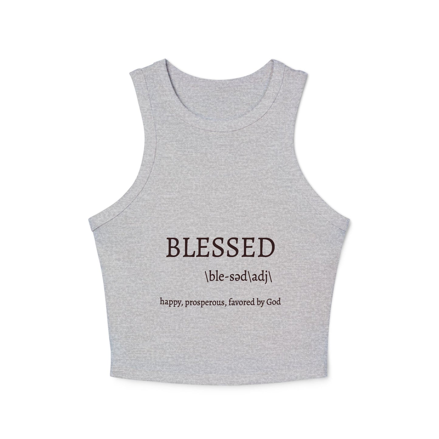Blessed Racer Tank Top for Women - Faith-Inspired Activewear
