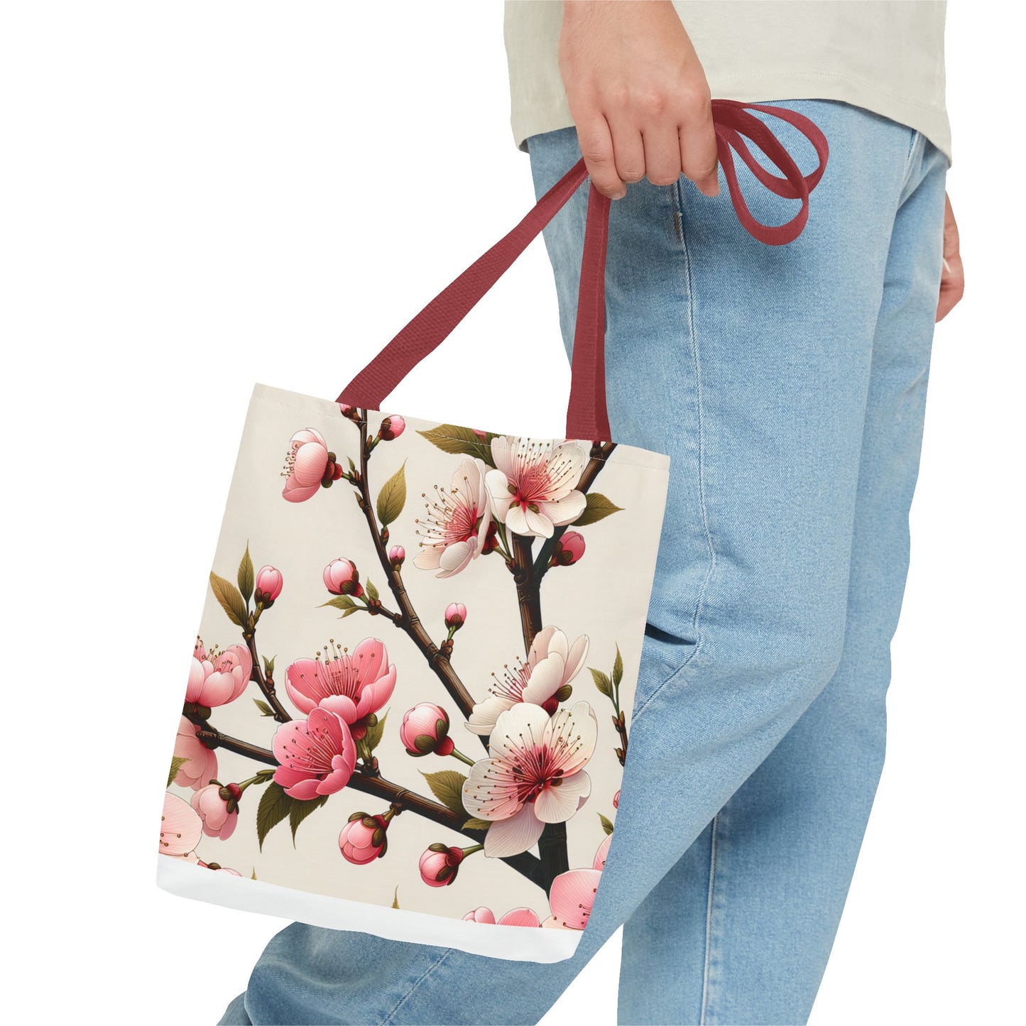 Blossom Floral Tote Bag, Chic Floral Handbag, Personalized Gift for Women, Eco-Friendly Shopping Bag, Spring Floral Purse