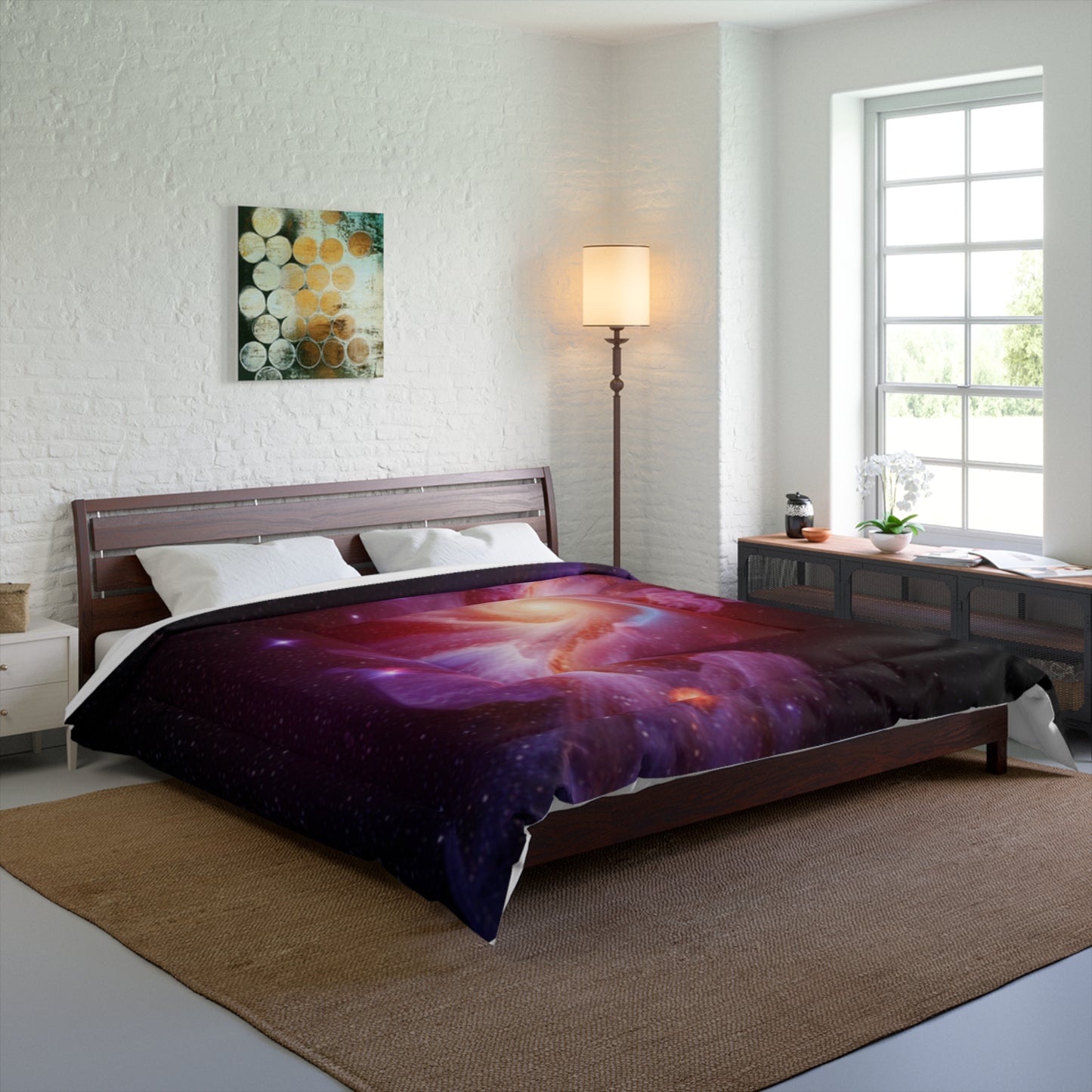 Galaxy Swirl Comforter - Cosmic Bedding for Space Lovers