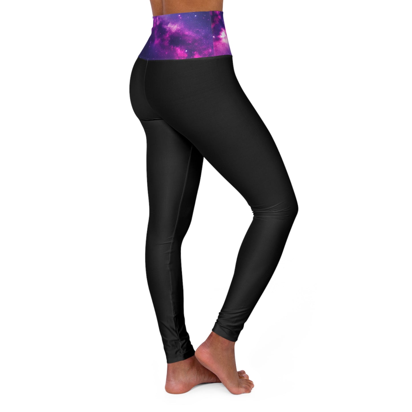 Cosmic High Waisted Yoga Leggings, Galaxy Print Leggings, Workout Tights, Athleisure, Gift for Yoga Lovers, Fitness Apparel