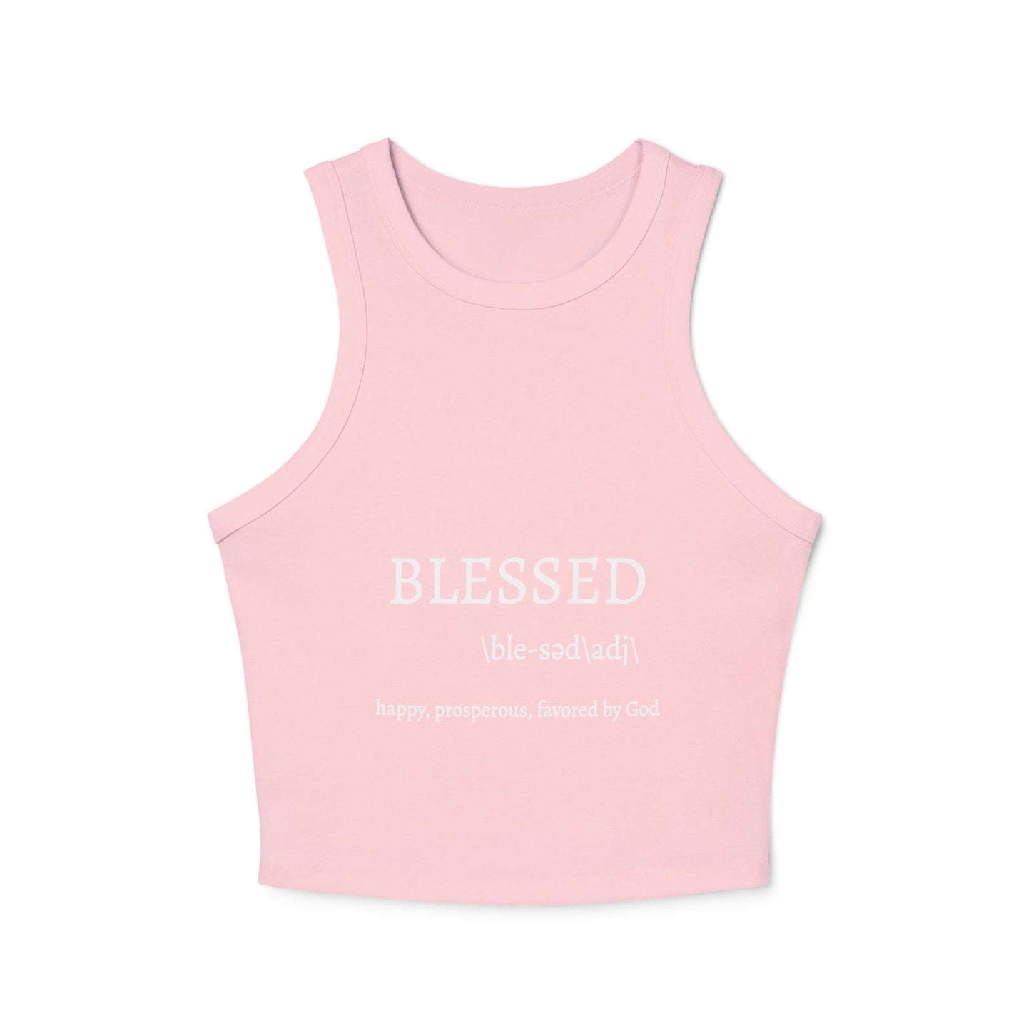 Blessed Racer Tank Top for Women - Faith-Inspired Activewear