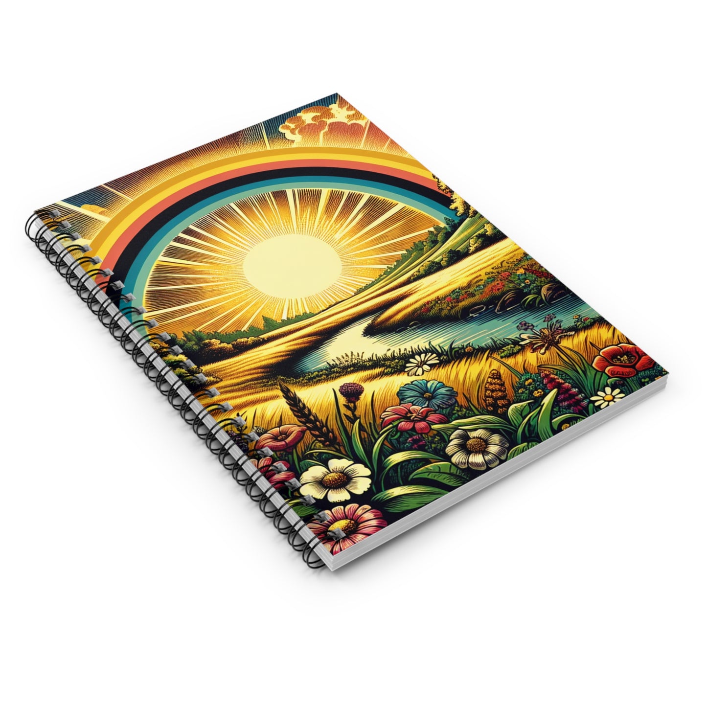 Vibrant Landscape Spiral Notebook - Inspired by Nature, Great for Journaling, Doodling, Gift for Students, Nature Lovers, Creative Writing