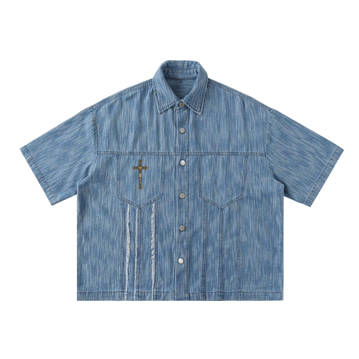 OverComer Distressed Wash Short-Sleeve Shirt